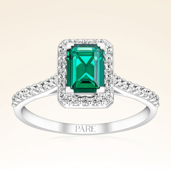 0,60 Karat Zümrüt Pırlanta Yüzük - Pare Pırlanta