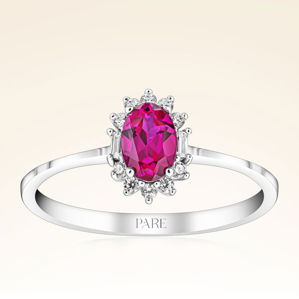 0,61 Karat Pırlanta Yakut Yüzük - Pare Pırlanta