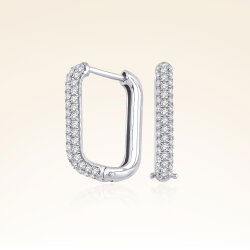  0,62 Karat Pırlantalı Halka Küpe - 1