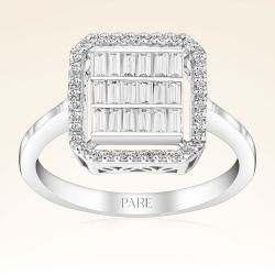 0,63 Karat Baget Pırlanta Yüzük - PR00181 - 1