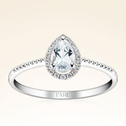 0,63 Karat Pırlantalı Topaz Yüzük - PR01330-8 - 1
