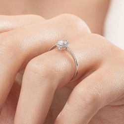 0,63 Karat Pırlantalı Topaz Yüzük - PR01330-8 - 6