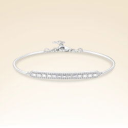 0,64 Karat Baget Pırlanta Bileklik - 1