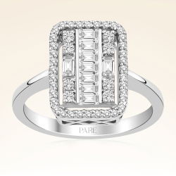 0,64 Karat Baget Pırlanta Yüzük - PR00369 - 1