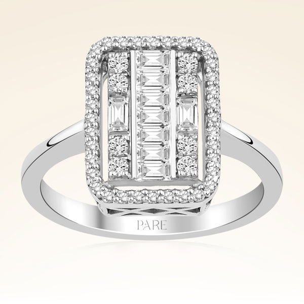 0,64 Karat Baget Pırlanta Yüzük - Pare Pırlanta