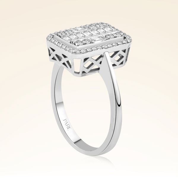 0,64 Karat Baget Pırlanta Yüzük - Pare Pırlanta