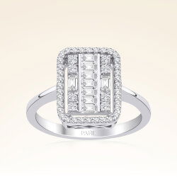 0,64 Karat Baget Pırlanta Yüzük - 1