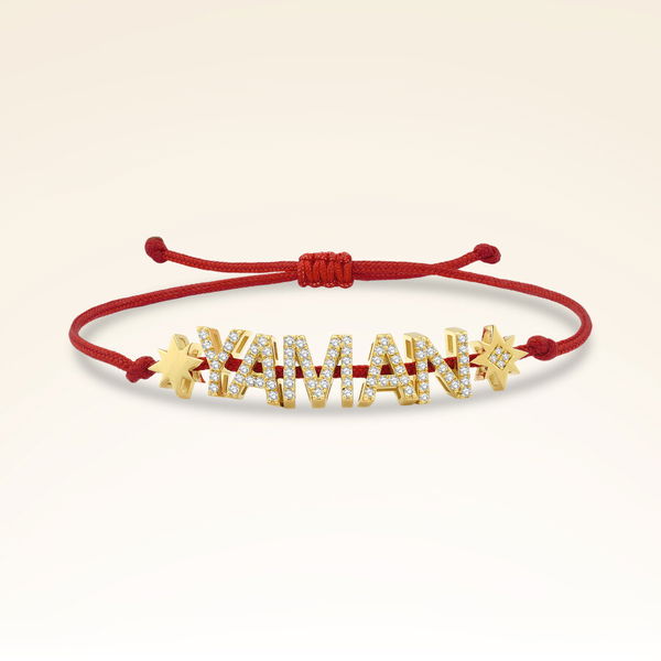 0,64 Karat İpli İsimli Bileklik - Pare Pırlanta