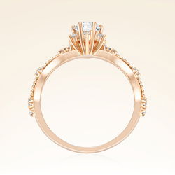0,65 Karat Pırlanta Lotus Çiçeği Yüzük - PR01099 - 3