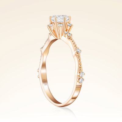 0,65 Karat Pırlanta Lotus Çiçeği Yüzük - Pare Pırlanta