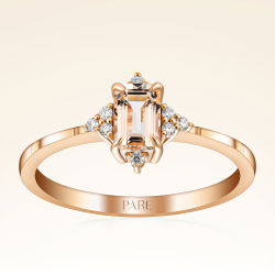 0,65 Karat Pırlantalı Morganit Yüzük - PR01148 - 1