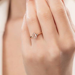 0,65 Karat Pırlantalı Morganit Yüzük - PR01148 - 4