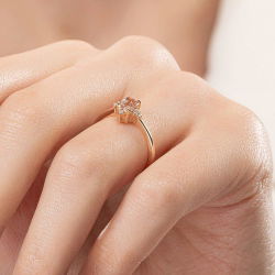 0,65 Karat Pırlantalı Morganit Yüzük - PR01148 - 6