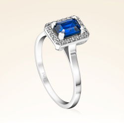 0,65 Karat Safir Pırlanta Yüzük - PR00676 - 2