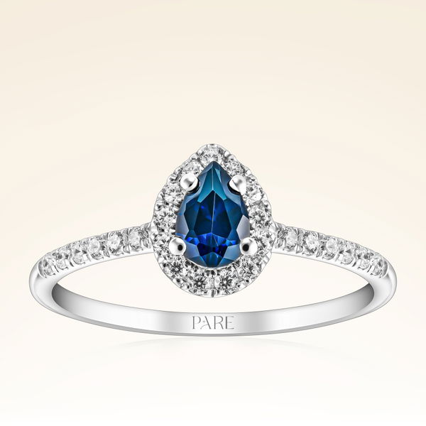 0,65 Karat Safir Pırlanta Yüzük - Pare Pırlanta