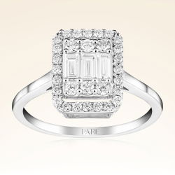 0,66 Karat Baget Pırlanta Yüzük - PR00907 - 1
