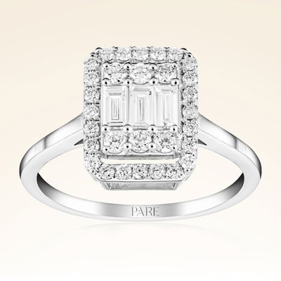 0,66 Karat Baget Pırlanta Yüzük - Pare Pırlanta