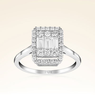 0,66 Karat Baget Pırlanta Yüzük - Pare Pırlanta