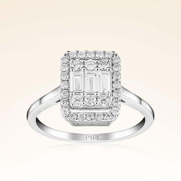 0,66 Karat Baget Pırlanta Yüzük - Pare Pırlanta