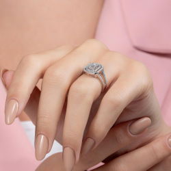 0,66 Karat Kolu Taşlı Baget Pırlanta Yüzük - PR00225 - 5