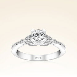 0,66 Karat Kolu Taşlı Tektaş Pırlanta Yüzük - 1