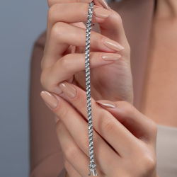 0,67 Karat Efektli Suyolu Pırlanta Bileklik - 6