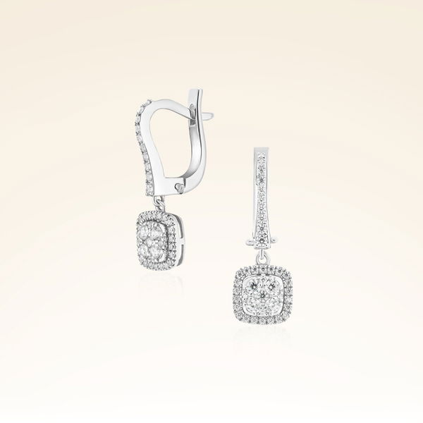 0,67 Karat Fantezi Pırlanta Küpe - Pare Pırlanta