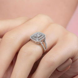 0,68 Karat Kolu Taşlı Baget Pırlanta Yüzük - PR00287 - 6