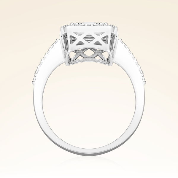 0,68 Karat Kolu Taşlı Baget Pırlanta Yüzük - Pare Pırlanta