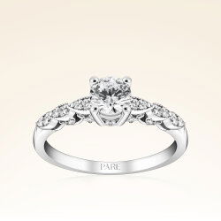 0,69 Karat Kolu Taşlı Tektaş Pırlanta Yüzük - 1