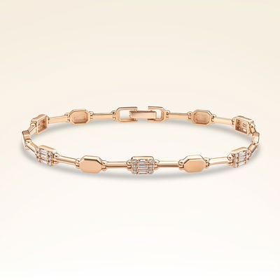 0,69 Karat Pırlanta Rose Trend Bileklik - Pare Pırlanta