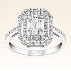 0,70 Karat Baget Pırlanta Yüzük - PR00056 - 1