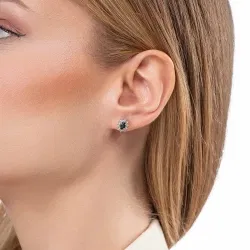 0,70 Karat Efektli Pırlanta Safir Küpe - PR00992 - 1