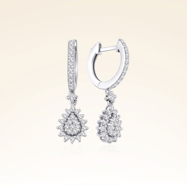 0,70 Karat Fantezi Pırlanta Küpe - Pare Pırlanta