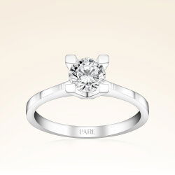 G Renk 0,70 Karat HRD Sertifikalı Tektaş Pırlanta Yüzük - 1