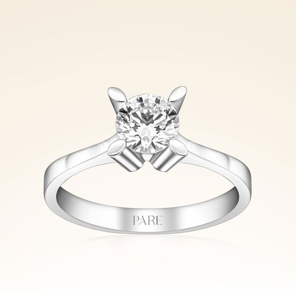 D Renk 0,70 Karat HRD Sertifikalı Tektaş Pırlanta Yüzük - Pare Pırlanta