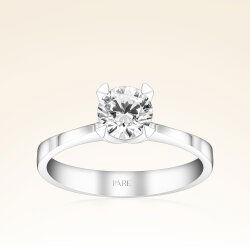 D Renk 0,70 Karat HRD Sertifikalı Tektaş Pırlanta Yüzük - 1