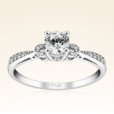 0,70 Karat Kolu Taşlı Tektaş Pırlanta Yüzük - Pare Pırlanta