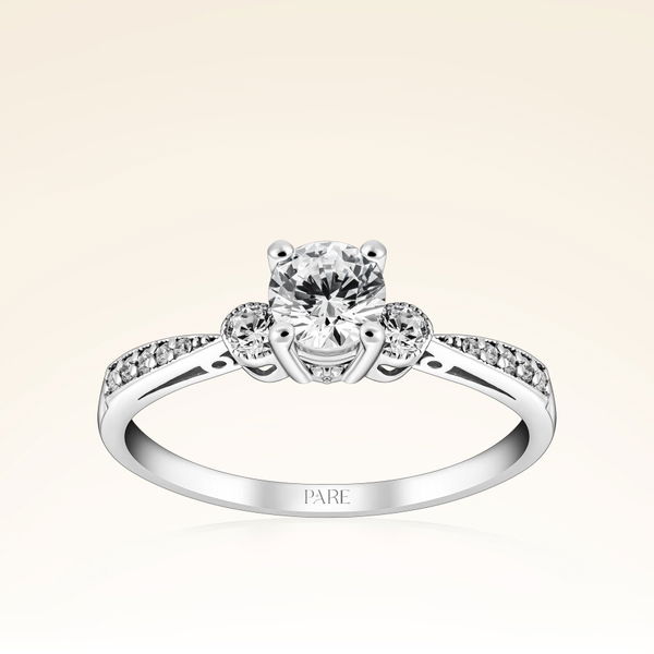 0,70 Karat Kolu Taşlı Tektaş Pırlanta Yüzük - Pare Pırlanta