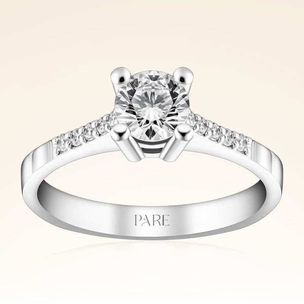 0,70 Karat Kolu Taşlı Tektaş Pırlanta Yüzük - Pare Pırlanta