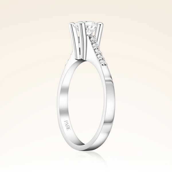 0,70 Karat Kolu Taşlı Tektaş Pırlanta Yüzük - Pare Pırlanta