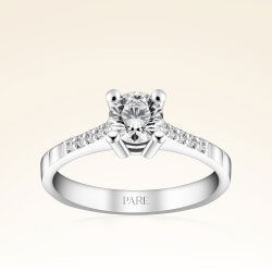 0,70 Karat Kolu Taşlı Tektaş Pırlanta Yüzük - 1