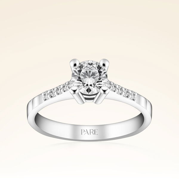 0,70 Karat Kolu Taşlı Tektaş Pırlanta Yüzük - Pare Pırlanta