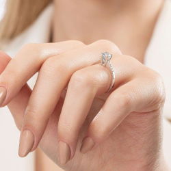 0,70 Karat Kolu Taşlı Tektaş Pırlanta Yüzük - PR01181 - 6