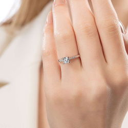 0,70 Karat Kolu Taşlı Tektaş Pırlanta Yüzük - PR01181 - 5