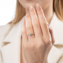 0,70 Karat Kolu Taşlı Tektaş Pırlanta Yüzük - PR01181 - 4