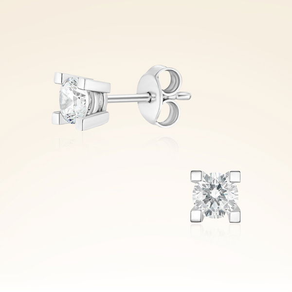 0,70 Karat Tektaş Pırlanta Küpe - Pare Pırlanta