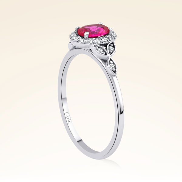 0,70 Karat Pırlanta Yakut Yüzük - Pare Pırlanta