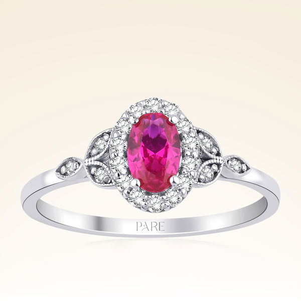 0,70 Karat Pırlanta Yakut Yüzük - Pare Pırlanta