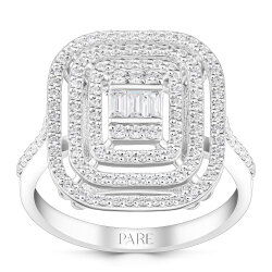 0,70 Karat Pırlantalı Baget Yüzük - PR01321 - 1